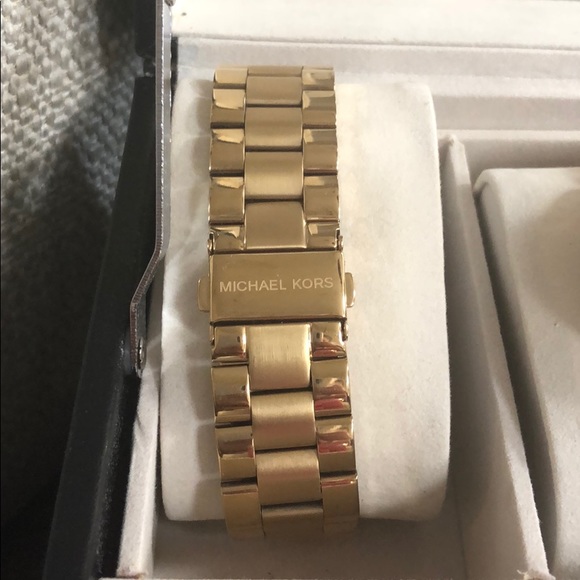 Michael Kors watch, gold with hot pink face - Picture 2 of 2
